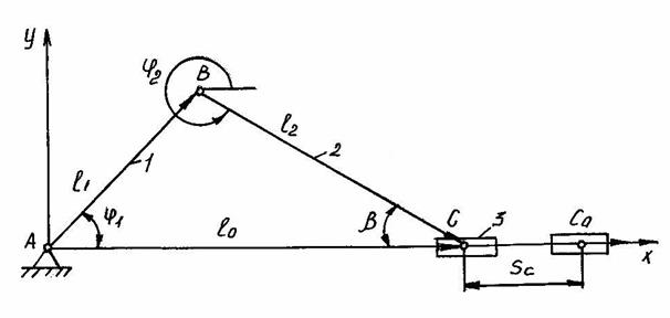 Определение положений и перемещений звеньев - student2.ru