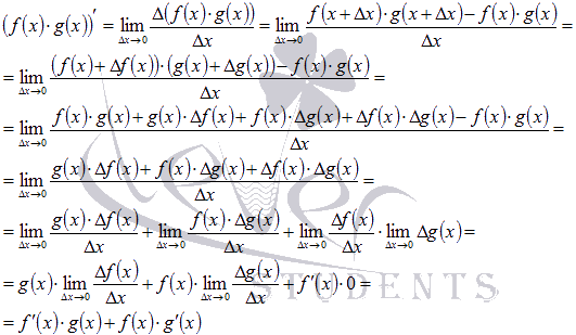Определение производной функции через предел - student2.ru