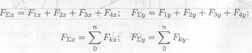 Определение равнодействующей системы сил аналитическим способом - student2.ru