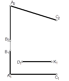 Определить натуральную величину плоскости ABCD и углы ее наклона к горизонтальной (Ðα) и фронтальной (Ðβ) плоскостям проекций - student2.ru