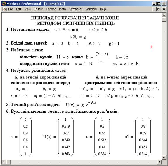 основні поняття методу скінченних різниць - student2.ru