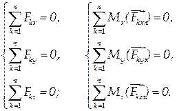 Основные теоремы пространственной системы сил - student2.ru