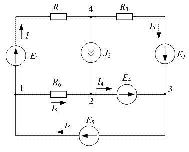 Основные теоретические положения. Метод узловых напряжений заключается в определении на основании первого закона Кирхгофа потенциалов в узлах электрической цепи относительно некоторого - student2.ru