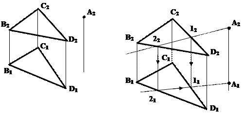Основные теоретические положения. Плоскость в пространстве однозначно определена тремя точками - student2.ru