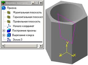 Основные элементы интерфейса главного окна при объёмном моделировании - student2.ru