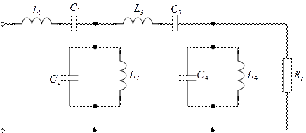Полосовые фильтры Баттерворта. Электрическая схема фильтра, прохождение токов различных частот, характеристика рабочего затухания. Порядок расчета фильтра - student2.ru