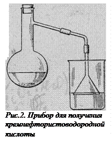 Получение и свойства кремнефтористоводородной кислоты - student2.ru