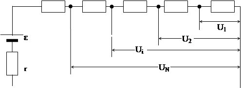 Последовательное соединение в цепях постоянного тока. Делитель напряжения. - student2.ru