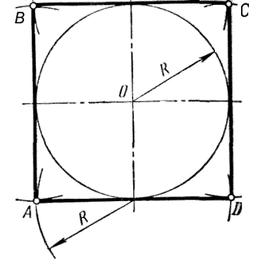 Построение правильных многоугольников, описанных около окружности - student2.ru