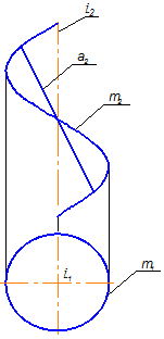 Построение проекций винтовых поверхностей. - student2.ru