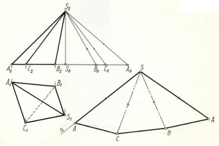 Построение разверток пирамидальных и конических поверхностей. - student2.ru