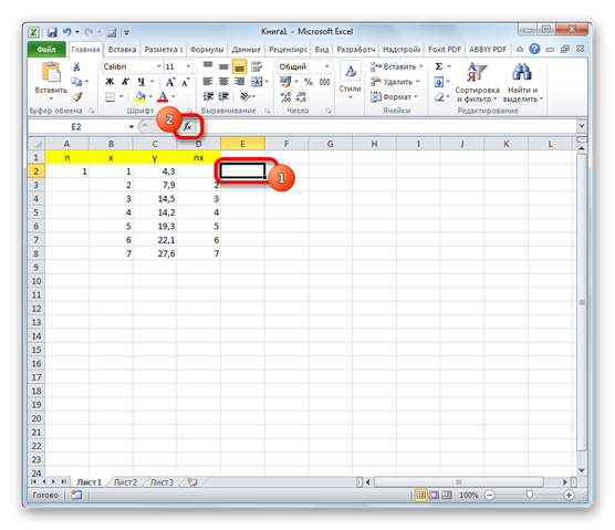 Применение метода наименьших квадратов в Excel - student2.ru