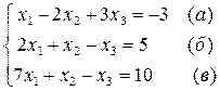 Примеры для самостоятельной работы. Решить систему уравнений по правилу Крамера: - student2.ru