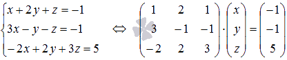 Примеры решения систем линейных алгебраических уравнений матричным методом - student2.ru