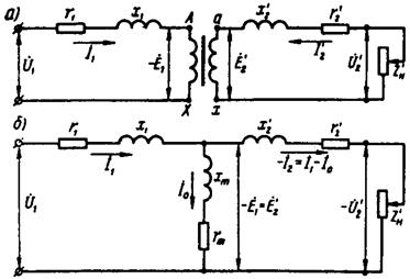 Приведение параметров вторичной обмотки и схема замещения приведенного трансформатора - student2.ru