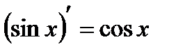 Производные некоторых элементарных функций - student2.ru