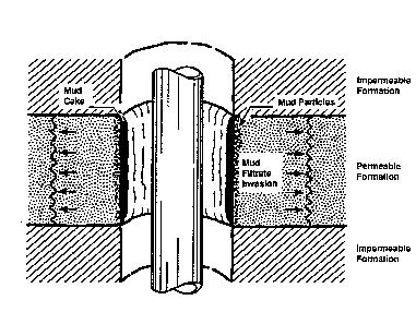 Проникновение в пласт промывочной жидкости (ПЖ) - student2.ru