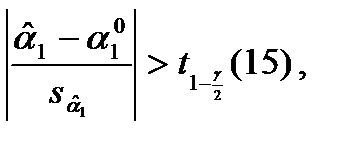 Проверка статистических гипотез о значениях коэффициентов - student2.ru