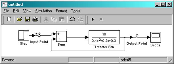 Работа с пакетом математического моделирования Simulink - student2.ru