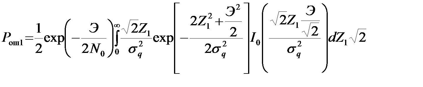 Расчет качественных показателей оптимальной системы различения двух сигналов со случайной начальной фазой - student2.ru