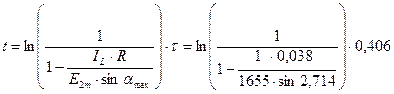 Расчет минимальной длительности импульса управления тиристором, обеспечивающей функционирование выпрямителя при максимальном угле управления - student2.ru