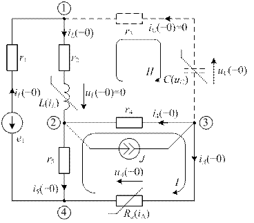 Расчет переходных процессов в нелинейной цепи постоянного тока. - student2.ru