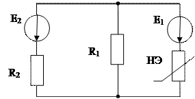 Рассчитать ток, протекающий через НЭ. - student2.ru