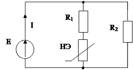 Рассчитать ток, протекающий через НЭ. На вход цепи подаётся напряжение u(t) = (2,5+2cos1000t) В - student2.ru