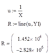 Регрессионный анализ данных в Mathcad - student2.ru