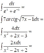 Рекомендуемые Интернет-ресурсы. Вычислить неопределённые интегралы и результаты интегрирования проверить дифференцированием: - student2.ru