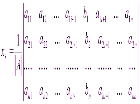 Решение невырожденных линейных систем. Формулы Крамера - student2.ru