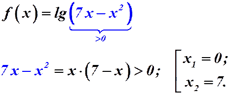 Решение. Область определения логарифмической функции: Таким образом, получаем - student2.ru