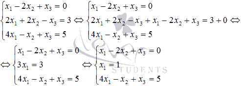 Решение систем линейных алгебраических уравнений, в которых число уравнений равно числу неизвестных и основная матрица системы невырожденная, методом Гаусса - student2.ru