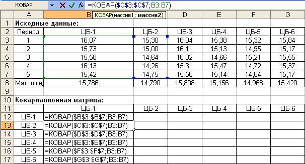 Решение типового примера. На рынке обращается 6 ценных бумаг ЦБ-1 – ЦБ-6 - student2.ru