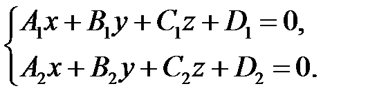 рівняння прямої у просторі - student2.ru