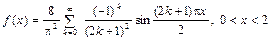 Ряд Фурье функции, заданной на отрезке длиной 2p - student2.ru