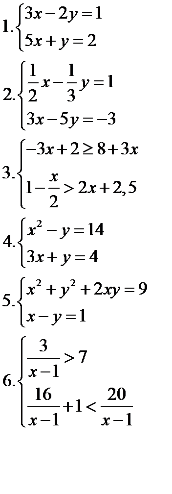 Системы уравнений и неравенств - student2.ru