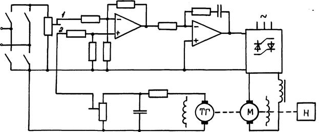 Схема № 4. САР частоты вращения двигателя постоянного тока - student2.ru