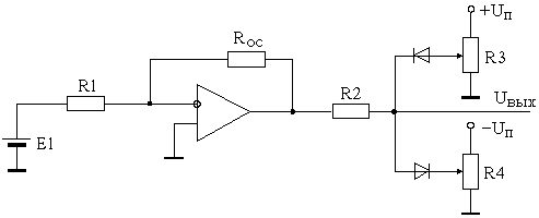 Схемы включения ОУ с ограничением входного сигнала - student2.ru