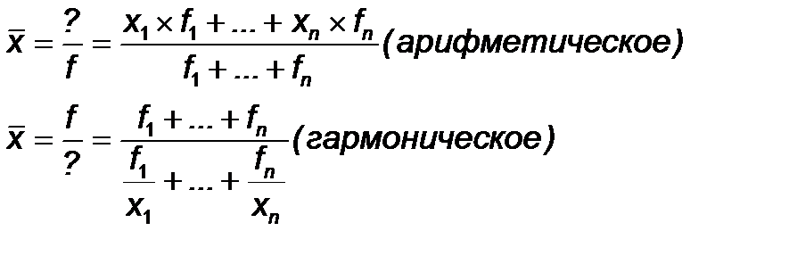 Среднее арифметическое, гармоническое, геометрическое. - student2.ru