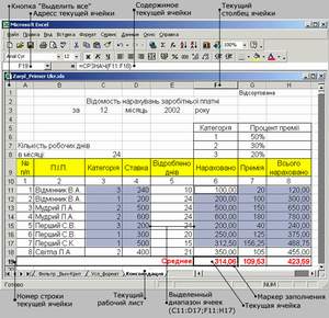 Строка заголовка среды Excel - student2.ru