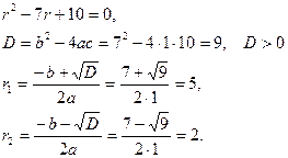 Тема 10. Решение дифференциальных линейных однородных уравнений с постоянными коэффициентами - student2.ru