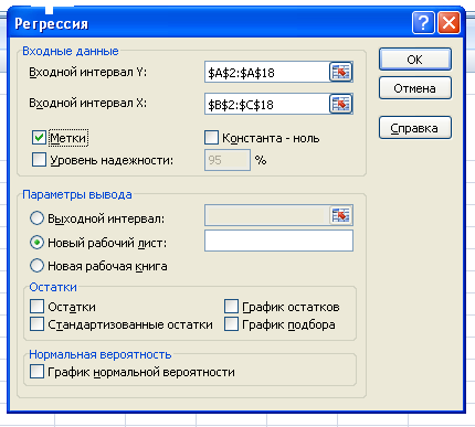 ТЕМА: Построение и использование регрессионной модели - student2.ru