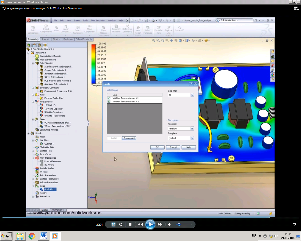 Вопрос 2 Анализ гидрогазодинамики и теплопередача в SolidWorks Flow Simulation - student2.ru