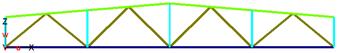 Ввод расчетной схемы, особенности моделирования стальных ферм - student2.ru