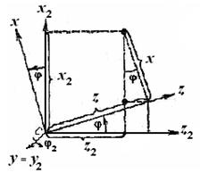 Выбор осей координат. Углы Крылова (корабельные углы). Кинематические уравнения корабельного носителя на волнении - student2.ru
