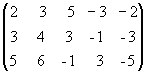 Вычисление ранга матрицы с помощью миноров - student2.ru