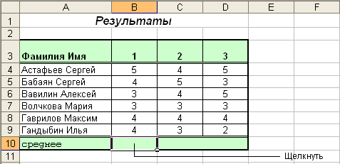 Вычисление среднего значения - student2.ru