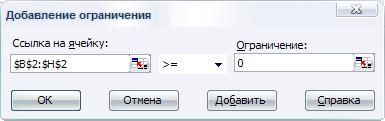 этап. Заполнение окна Поиск решения - student2.ru