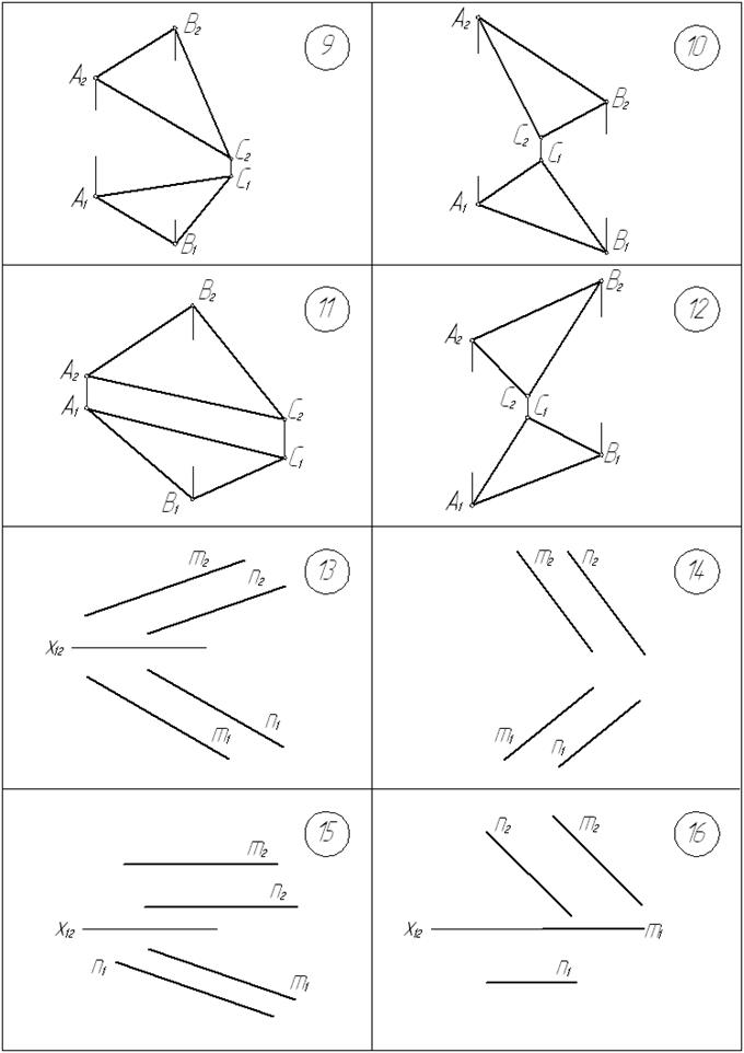 Задача № 2.3. Построить дополнительную ортогональную проекцию плоскости a (D АВС) на плоскости, перпендикулярной этой плоскости - student2.ru